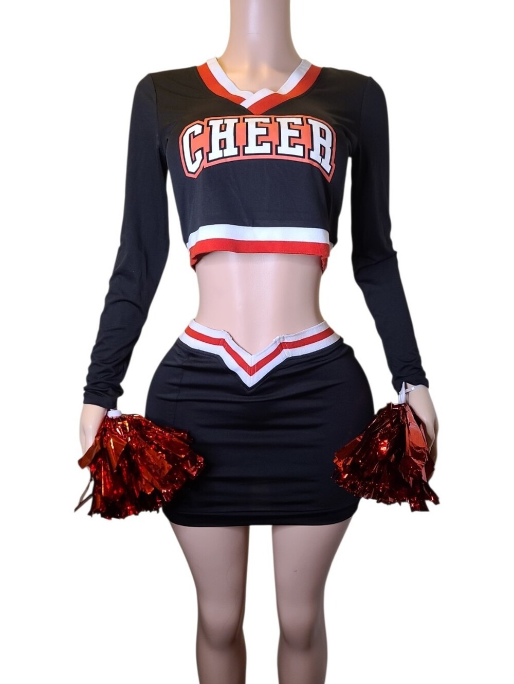 Hero Cheerleader Cosplay Costume 3Pc Set Adult Medium